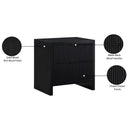  Color_Black -- Meridian Fairfax 2 Drawer Nightstand IMAGE 10