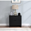  Color_Black -- Meridian Fairfax 2 Drawer Nightstand IMAGE 2