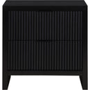  Color_Black -- Meridian Fairfax 2 Drawer Nightstand IMAGE 3