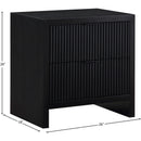  Color_Black -- Meridian Fairfax 2 Drawer Nightstand IMAGE 9