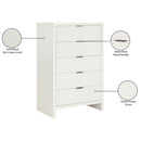  Color_Cream -- Fairfax Cream Solid Wood And Oak Veneer Chest IMAGE 10