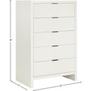  Color_Cream -- Fairfax Cream Solid Wood And Oak Veneer Chest IMAGE 9