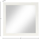  Meridian Fairfax Cream Solid Wood And Oak Veneer Frame Mirror IMAGE 5