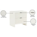  Color_Cream -- Fairfax Cream Solid Wood And Oak Veneer Nightstand IMAGE 10