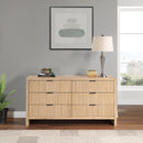  Color_Natural -- Fairfax Natural Solid Wood And Oak Veneer Dresser IMAGE 2