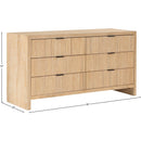  Color_Natural -- Fairfax Natural Solid Wood And Oak Veneer Dresser IMAGE 8