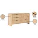  Color_Natural -- Fairfax Natural Solid Wood And Oak Veneer Dresser IMAGE 9