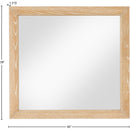  Meridian Fairfax Natural Solid Wood And Oak Veneer Frame Mirror IMAGE 5
