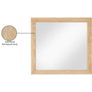  Meridian Fairfax Natural Solid Wood And Oak Veneer Frame Mirror IMAGE 6