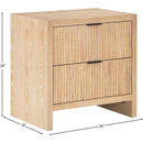  Color_Natural -- Fairfax Natural Solid Wood And Oak Veneer Nightstand IMAGE 9