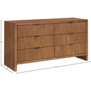  Color_Walnut -- Fairfax Walnut Solid Wood And Oak Veneer Dresser IMAGE 11