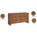  Color_Walnut -- Fairfax Walnut Solid Wood And Oak Veneer Dresser IMAGE 12