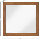  Meridian Fairfax Walnut Solid Wood And Oak Veneer Frame Mirror IMAGE 5