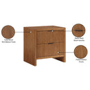  Color_Walnut -- Fairfax Walnut Solid Wood And Oak Veneer Nightstand IMAGE 10