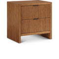  Color_Walnut -- Fairfax Walnut Solid Wood And Oak Veneer Nightstand IMAGE 1
