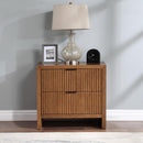  Color_Walnut -- Fairfax Walnut Solid Wood And Oak Veneer Nightstand IMAGE 2