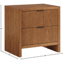  Color_Walnut -- Fairfax Walnut Solid Wood And Oak Veneer Nightstand IMAGE 9