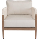  Meridian Maui Cream Water Resistant Fabric Upholstered Outdoor Patio Chair IMAGE 3