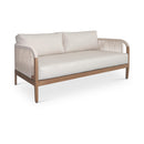  Meridian Maui 68" Cream Water Resistant Fabric Upholstered Outdoor Patio Loveseat IMAGE 1