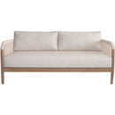  Meridian Maui 68" Cream Water Resistant Fabric Upholstered Outdoor Patio Loveseat IMAGE 3
