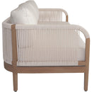  Meridian Maui 68" Cream Water Resistant Fabric Upholstered Outdoor Patio Loveseat IMAGE 5