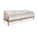 Meridian Maui 88" Cream Water Resistant Fabric Upholstered Outdoor Patio Sofa IMAGE 1