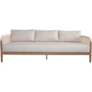  Meridian Maui 88" Cream Water Resistant Fabric Upholstered Outdoor Patio Sofa IMAGE 3