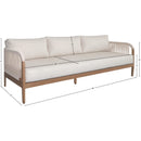  Meridian Maui 88" Cream Water Resistant Fabric Upholstered Outdoor Patio Sofa IMAGE 7