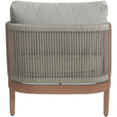  Meridian Maui Grey Water Resistant Fabric Upholstered Outdoor Patio Chair IMAGE 4