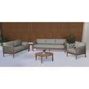  Meridian Maui Grey Water Resistant Fabric Upholstered Outdoor Patio Chair IMAGE 9