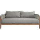 Meridian Maui 68" Grey Water Resistant Fabric Upholstered Outdoor Patio Loveseat IMAGE 3