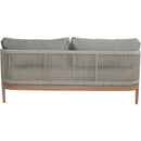  Meridian Maui 68" Grey Water Resistant Fabric Upholstered Outdoor Patio Loveseat IMAGE 4