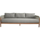  Meridian Maui 88" Grey Water Resistant Fabric Upholstered Outdoor Patio Sofa IMAGE 3