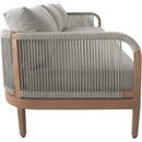 Meridian Maui 88" Grey Water Resistant Fabric Upholstered Outdoor Patio Sofa IMAGE 5