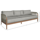  Meridian Maui 88" Grey Water Resistant Fabric Upholstered Outdoor Patio Sofa IMAGE 7