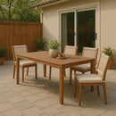  Meridian Maui 108" Natural Aluminum Outdoor Patio Dining Table IMAGE 2