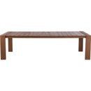  Meridian Maui 108" Natural Aluminum Outdoor Patio Dining Table IMAGE 4