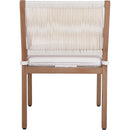  Meridian Maui Cream Water Resistant Fabric Upholstered Outdoor Patio Dining Arm Chair IMAGE 3