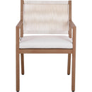  Meridian Maui Cream Water Resistant Fabric Upholstered Outdoor Patio Dining Arm Chair IMAGE 4