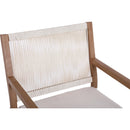  Meridian Maui Cream Water Resistant Fabric Upholstered Outdoor Patio Dining Arm Chair IMAGE 7