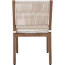  Meridian Maui Cream Water Resistant Fabric Upholstered Outdoor Patio Dining Side Chair IMAGE 3