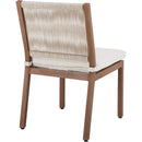  Meridian Maui Cream Water Resistant Fabric Upholstered Outdoor Patio Dining Side Chair IMAGE 5