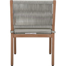  Meridian Maui Grey Water Resistant Fabric Upholstered Outdoor Patio Dining Arm Chair IMAGE 3