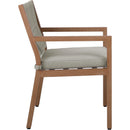  Meridian Maui Grey Water Resistant Fabric Upholstered Outdoor Patio Dining Arm Chair IMAGE 6