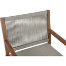  Meridian Maui Grey Water Resistant Fabric Upholstered Outdoor Patio Dining Arm Chair IMAGE 7