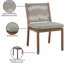  Meridian Maui Grey Water Resistant Fabric Upholstered Outdoor Patio Dining Side Chair IMAGE 10