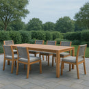  Meridian Maui Grey Water Resistant Fabric Upholstered Outdoor Patio Dining Side Chair IMAGE 2