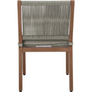  Meridian Maui Grey Water Resistant Fabric Upholstered Outdoor Patio Dining Side Chair IMAGE 3