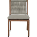  Meridian Maui Grey Water Resistant Fabric Upholstered Outdoor Patio Dining Side Chair IMAGE 4