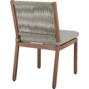  Meridian Maui Grey Water Resistant Fabric Upholstered Outdoor Patio Dining Side Chair IMAGE 5